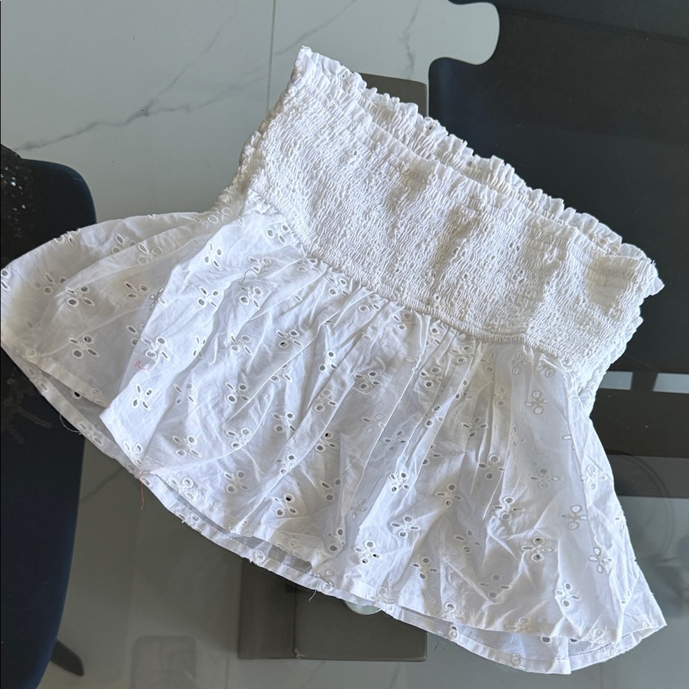 White Strapless Top - Picture 3 of 4